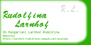 rudolfina larnhof business card